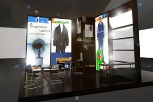 stand mostrador y cubo pq